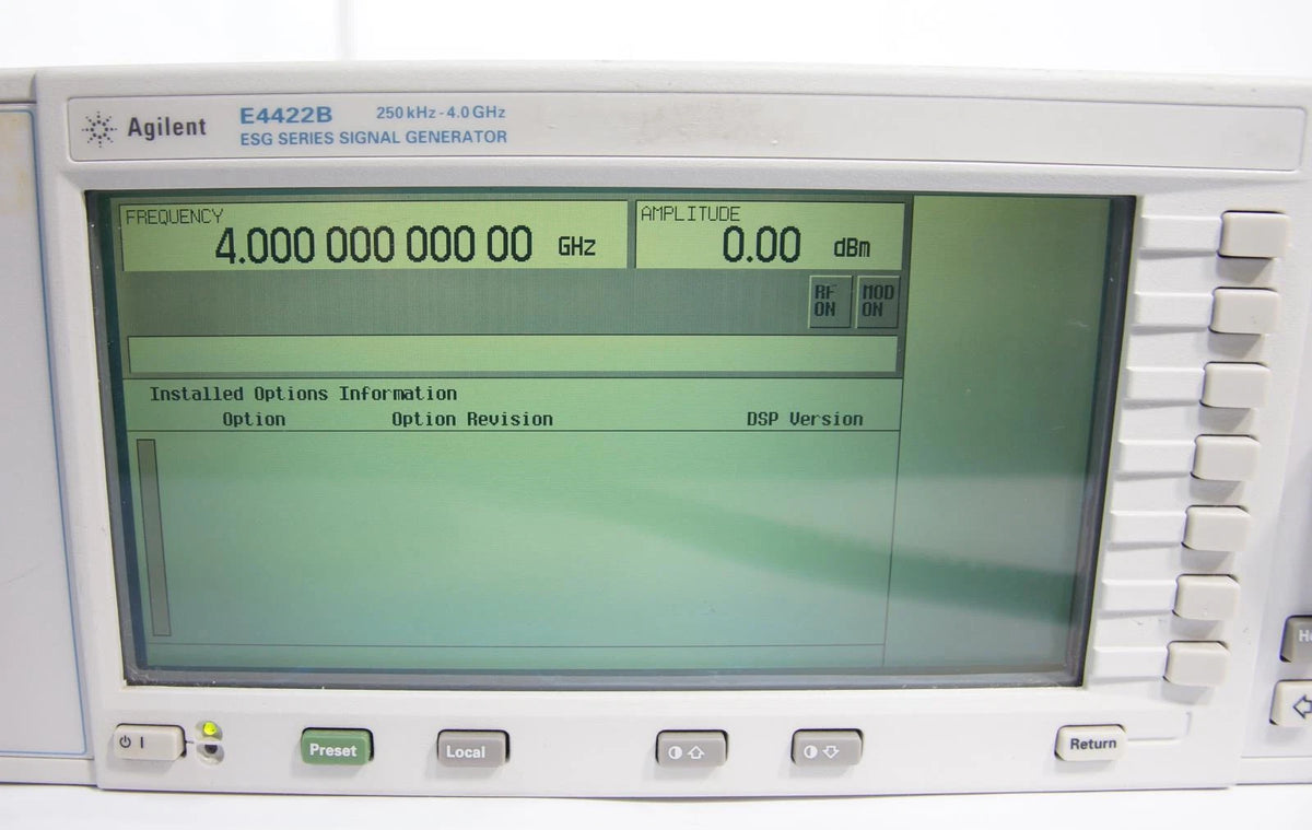 Agilent / HP E4422B 250 kHz - 4 GHz ESG Analog RF Signal Generator