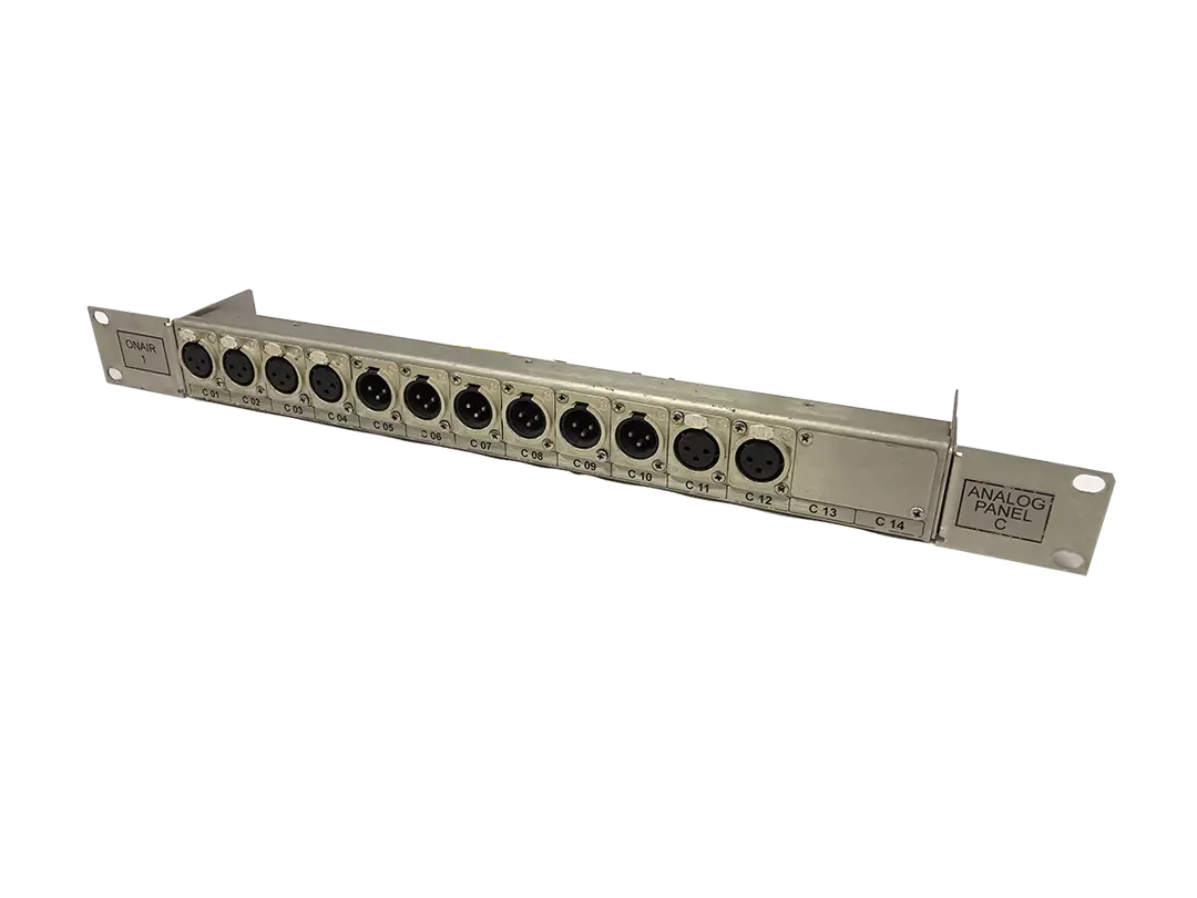 1RU XLR Patchbay with 6 XLR Male and 6 XLR Female Neutrik Connectors