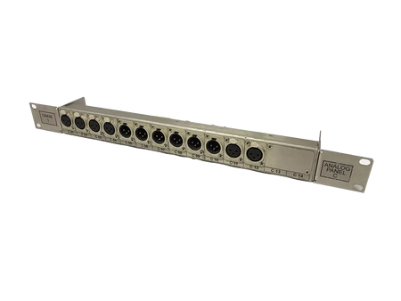 1RU XLR Patchbay with 6 XLR Male and 6 XLR Female Neutrik Connectors