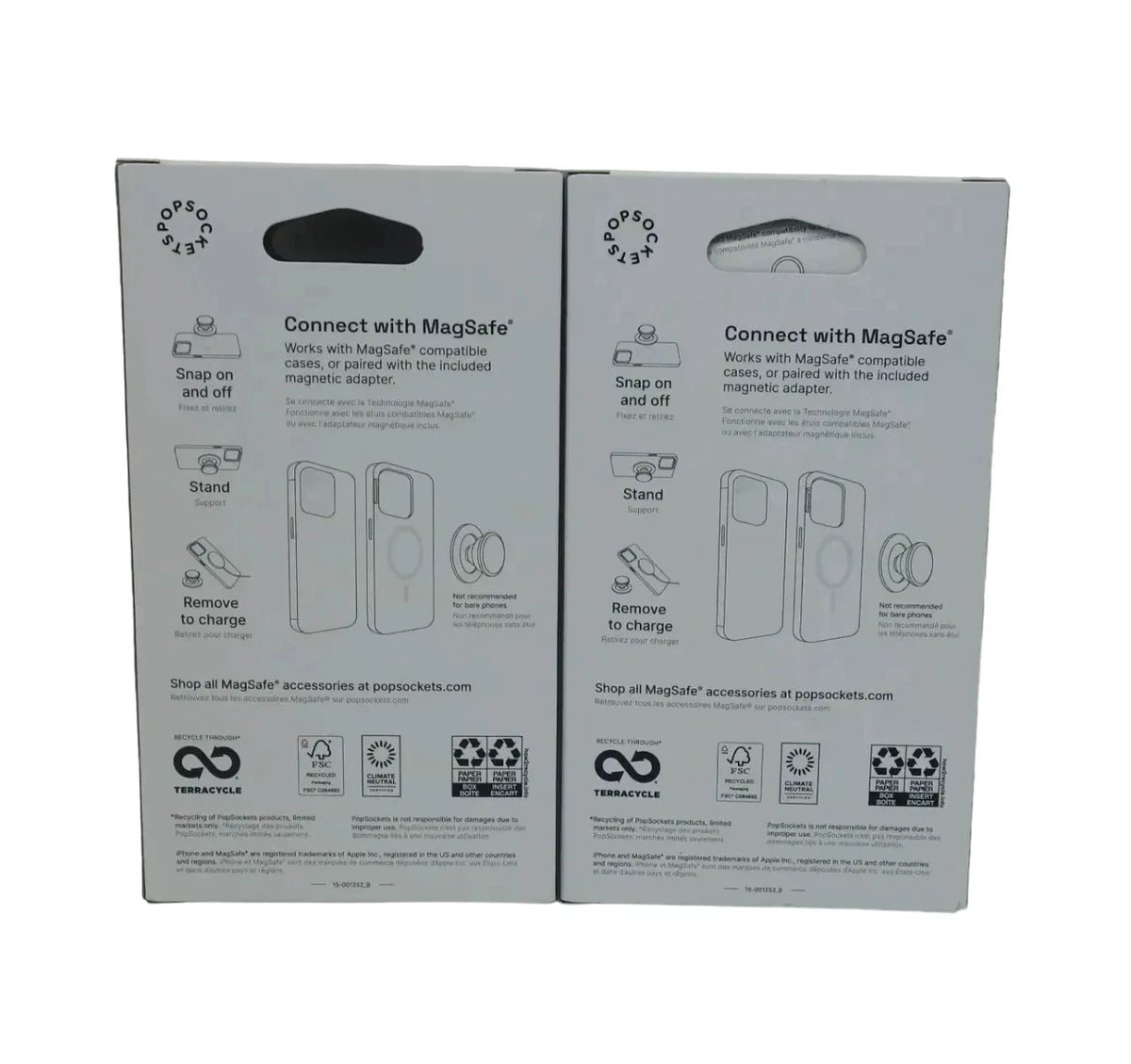 Lot of 2 POPSOCKETS Popgrip Magnetic Phone Grip & Stand MagSafe Blue