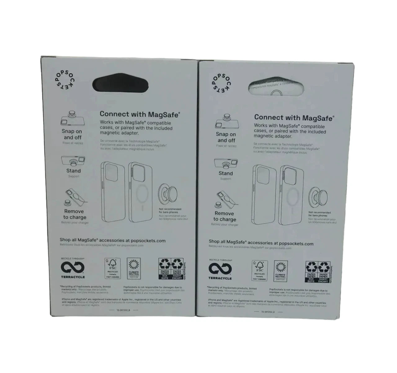 Lot of 2 POPSOCKETS Popgrip Magnetic Phone Grip & Stand MagSafe Blue