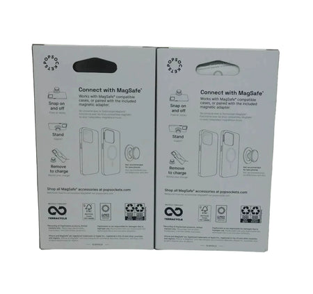 Lot of 2 POPSOCKETS Popgrip Magnetic Phone Grip & Stand MagSafe Blue