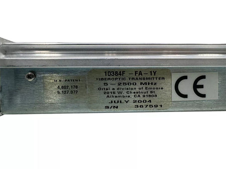 ORTEL 10384F Fiber Optic Transmitter 5-2500 MHz Model 10384F-FA-1Y