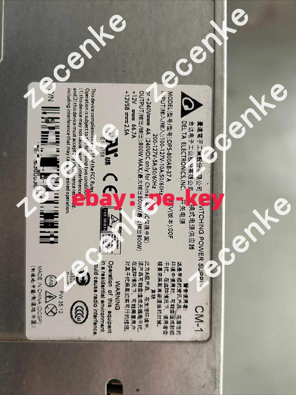 1 PCS DPS-800AB-37A Replacement for DPS-800AB-30A 800W Power Supply