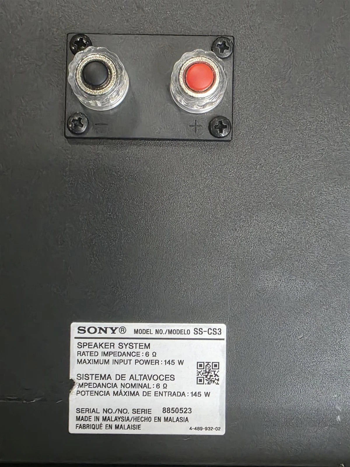 Sony SS-CS3 Floor-Standing Tower 3-Way Speaker - Black- Free Shipping.
