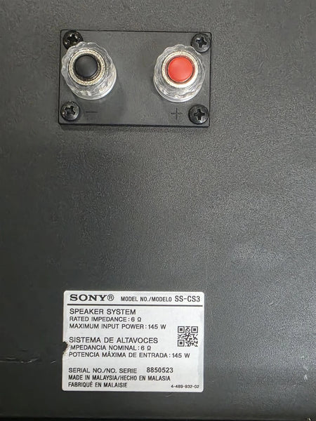 Sony SS-CS3 Floor-Standing Tower 3-Way Speaker - Black- Free Shipping.