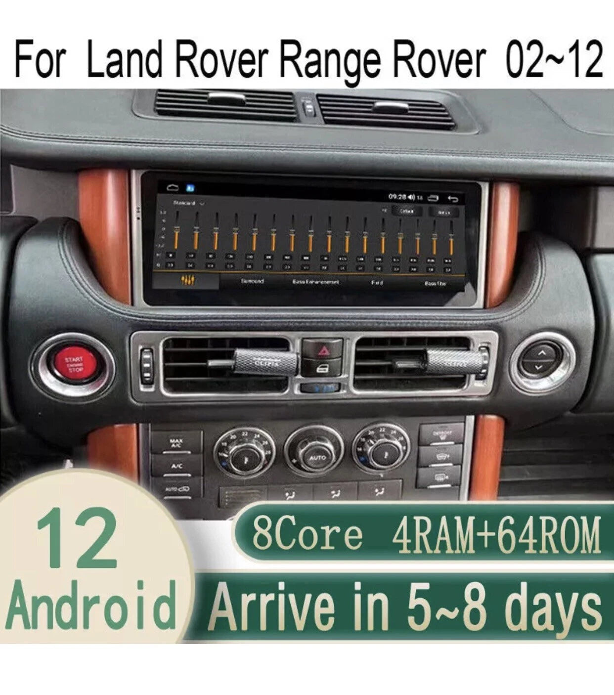 10.2" Android Navigation Car GPS Stereo Radio Carplay For Land Range Rover 02~12