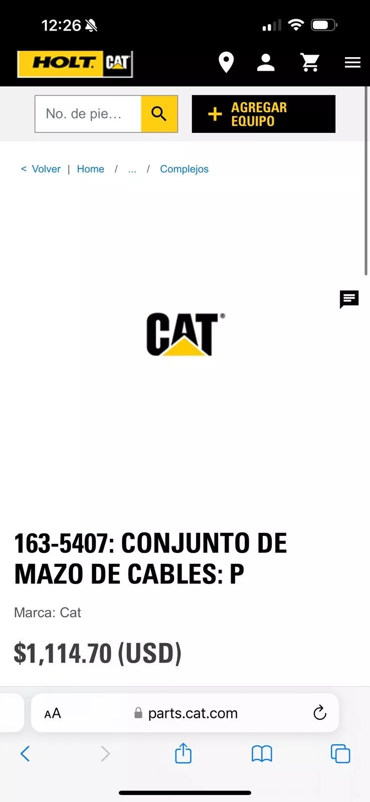 CAT 163-5407 Harness (New) for Efficient Equipment Wiring
