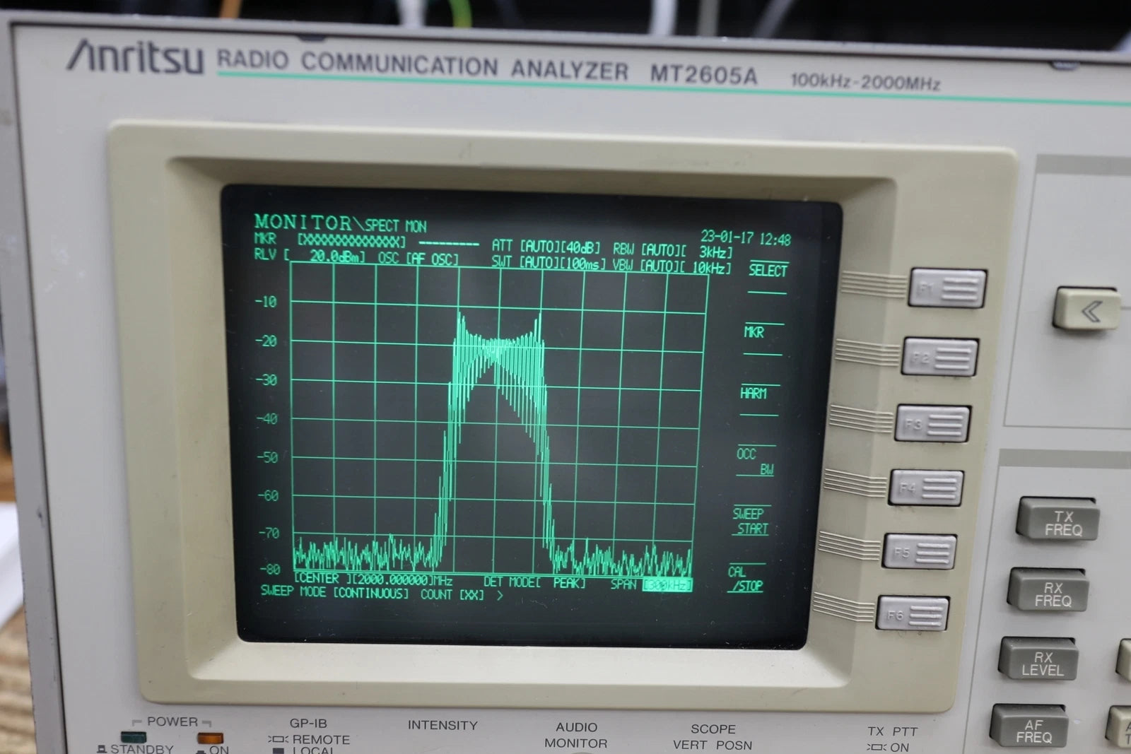 ANRITSU MT2605A /01/02/03/04/05/07 Radio Communication Tester (Spectrum Monitor)