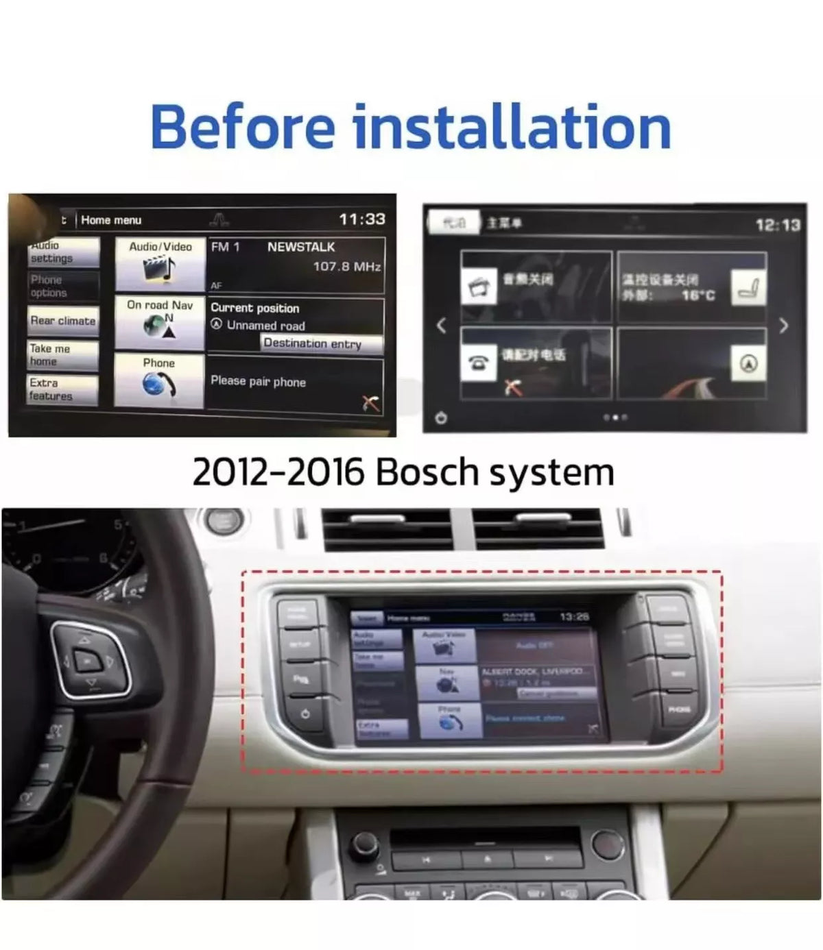 Android Car Radio GPS CarPlay for Range Rover Evoque L551 L538 2011-2019 12.3 Screen