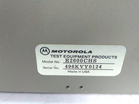 Motorola R2600CHS Analyzer with Motorola RPN-4000A