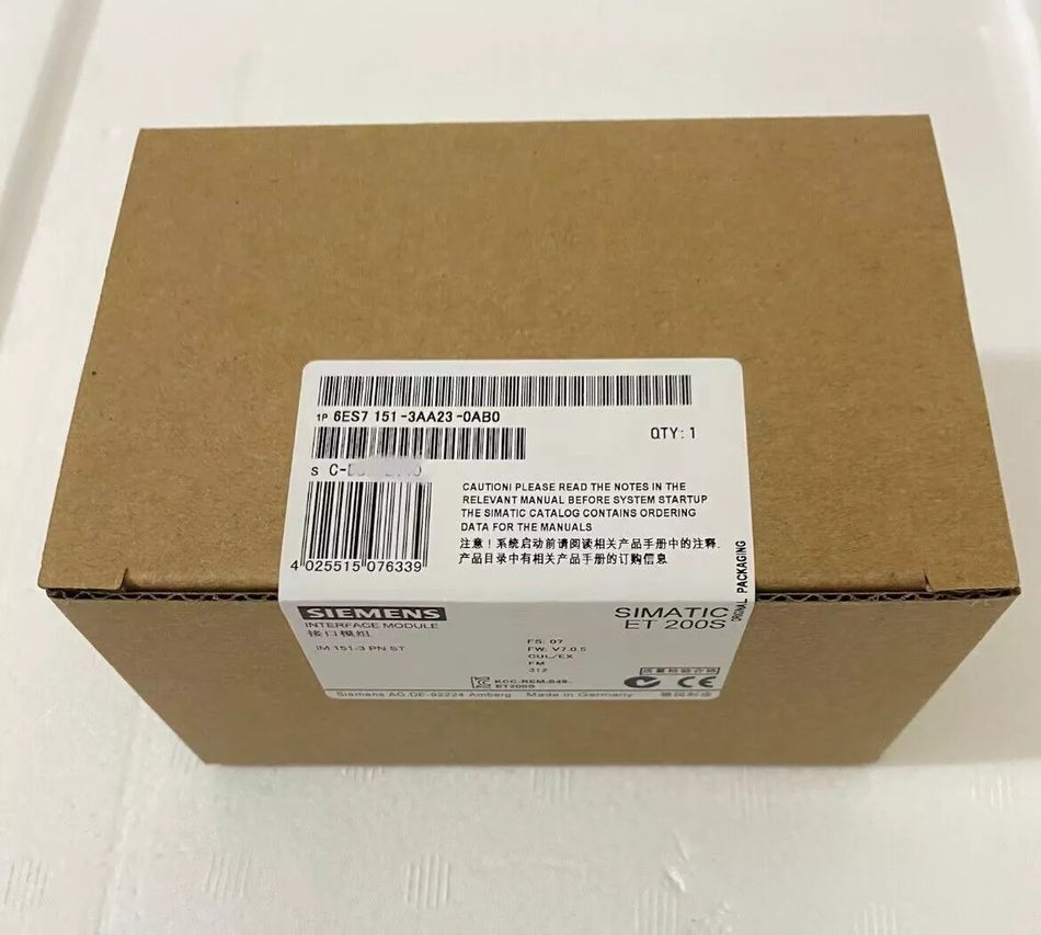 6ES7151-3AA23-0AB0 1PCS SIEMENS Interface Module New 6ES7 151-3AA23-0AB0/