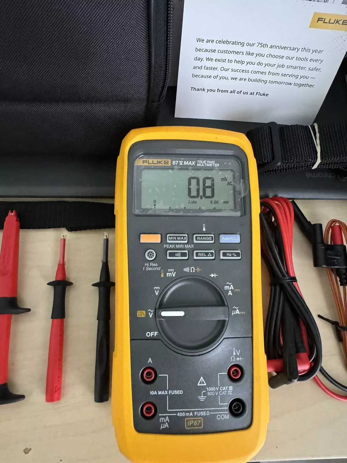 Fluke 87V-MAX/E2 Kit Industrial True RMS Heavy Duty Multimeter