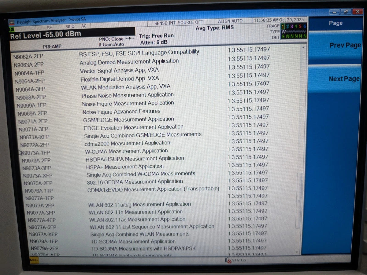 🔥Agilent Keysight N9010a (N9020a) 26.5Ghz EXA Signal Spectrum Analyzer ~ Cald!