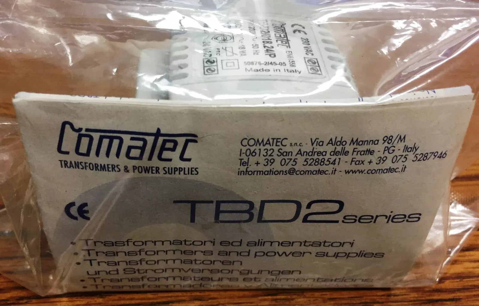 Comatec TBD2-018-24-P Power Supply, 24V 18W for Industrial Use