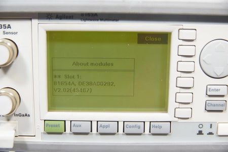 Agilent 8163A Lightwave Multimeter w 81635A Power Sensor & 81654A Laser Source