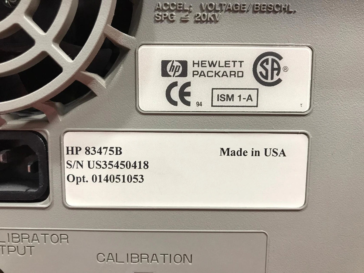 HP Agilent Keysight 83475B Lightwave Communication Analyzer S/N US35450418