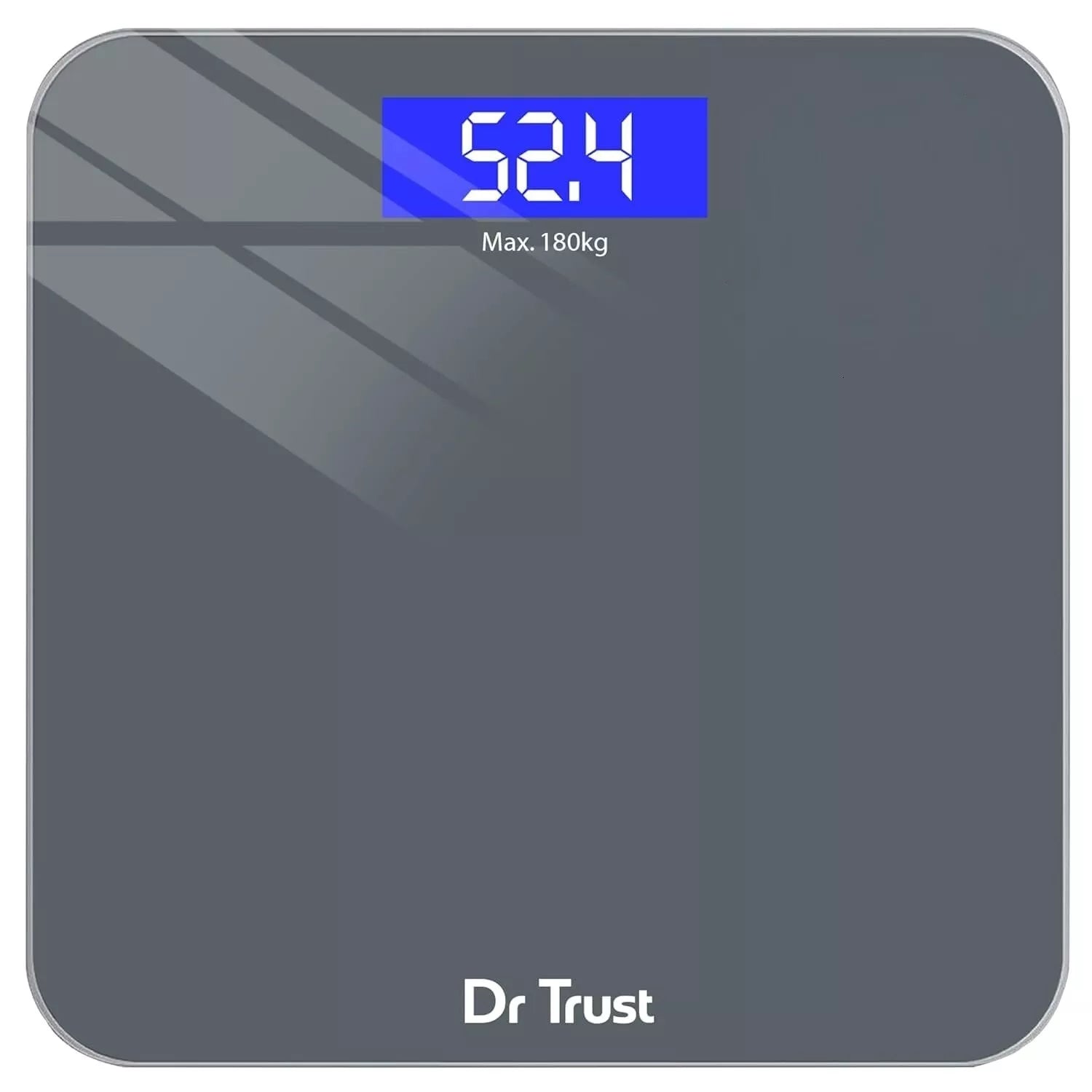 Dr Trust USA Platinum Rechargeable Digital Weighing Scale for Body Weight in Grey