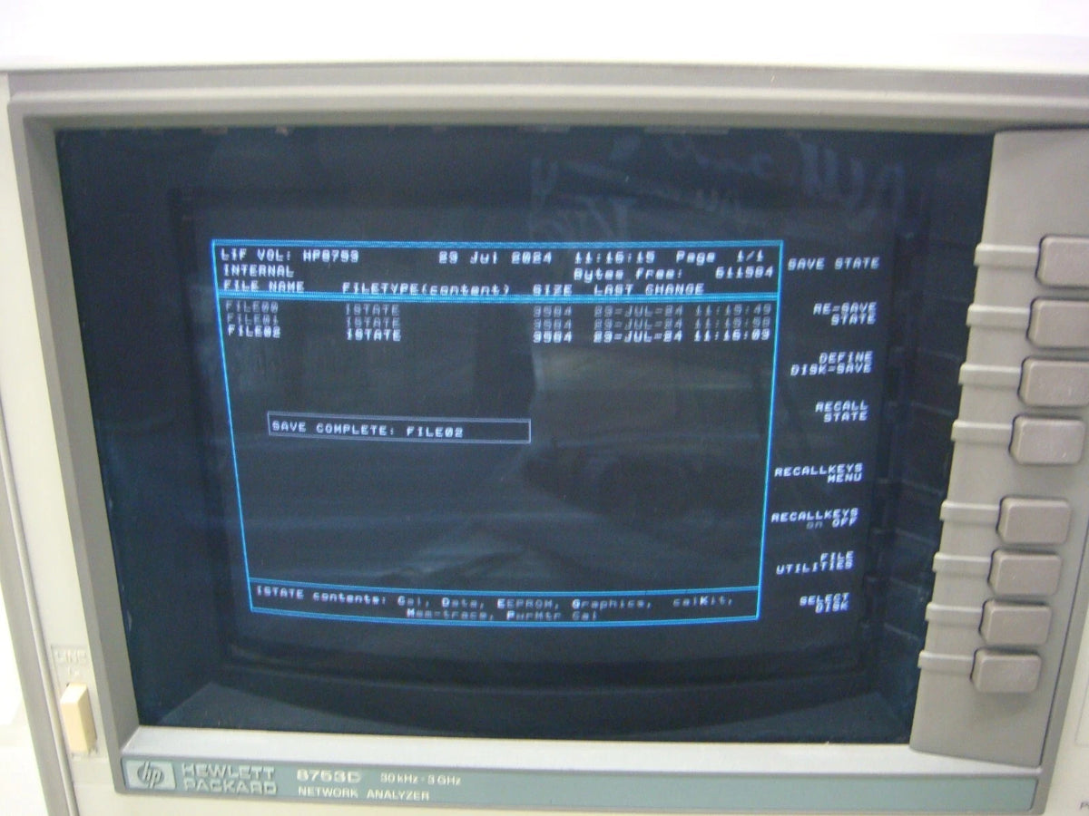 【FDD Failure】HP 8753D /010 3GHz S-parameter Test Set