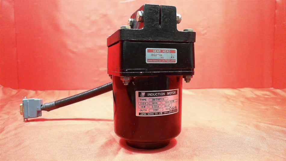 Japan Servo Co. IMT8P15 115V, 15W, 0.32A, 60Hz, 1600RPM Induction Motor