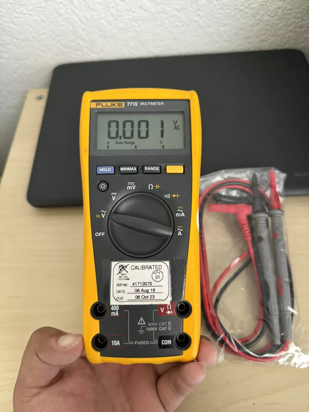 Fluke 77-IV Multimeter with Lead Set - Tested