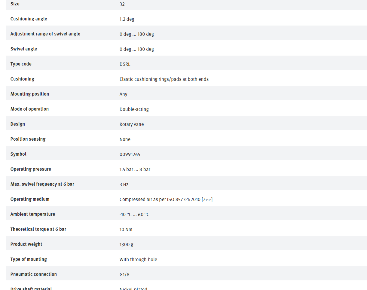 DSRL-32-180-P-FESTO Quarter Turn Actuator