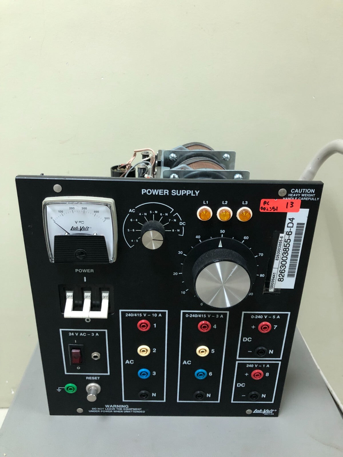 Lab Volt 8821-2A AC & DC Power Supply - XG eqpt