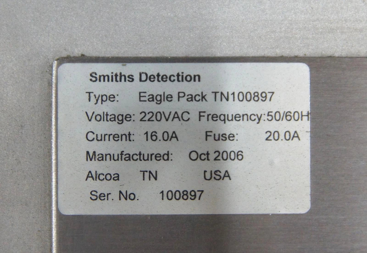 Smith Detection Eagle Pack TN100897 X-Ray Inspection System