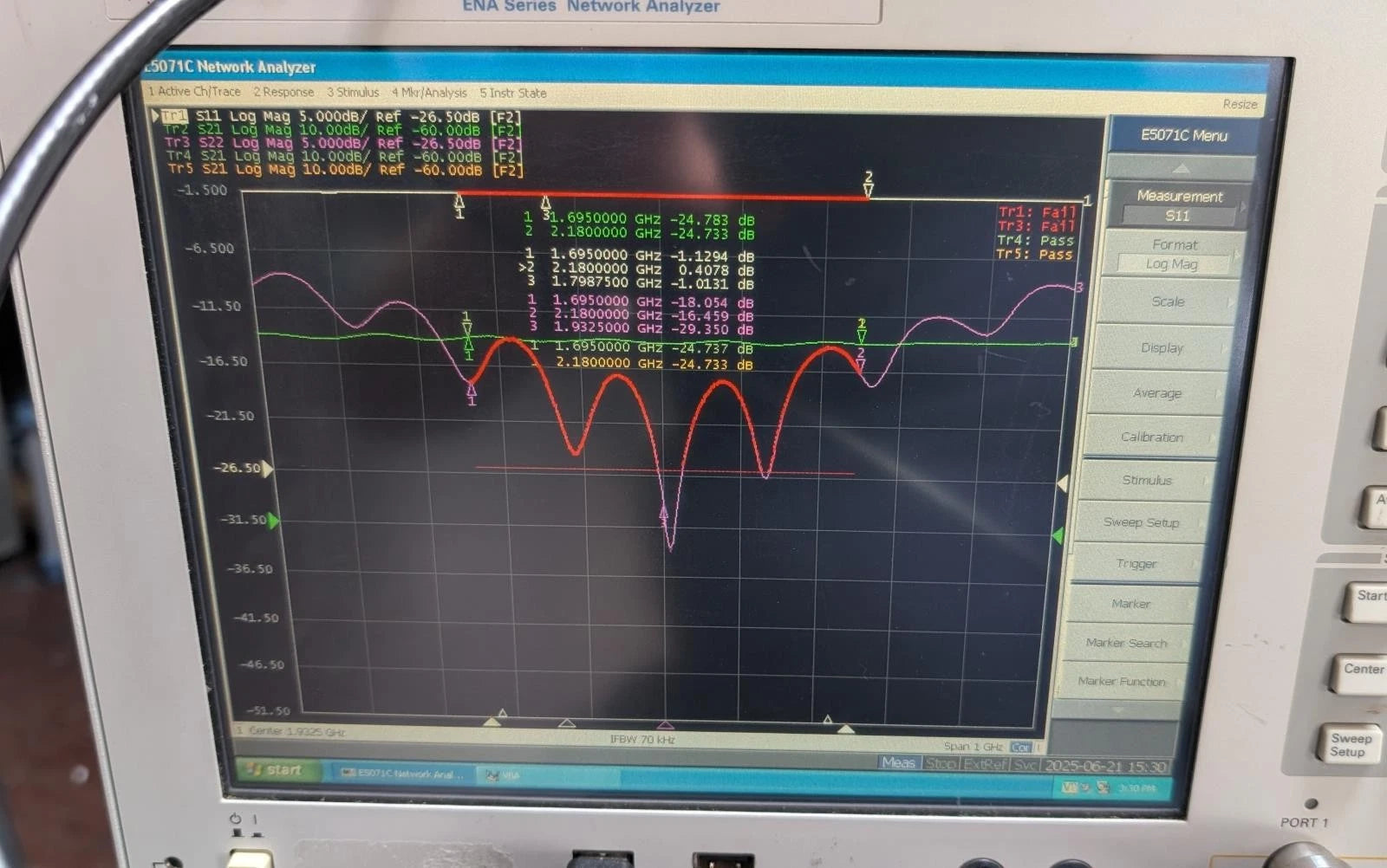 Agilent Keysight E5071C 9kHz - 8.5GHz ENA Network Analyzer