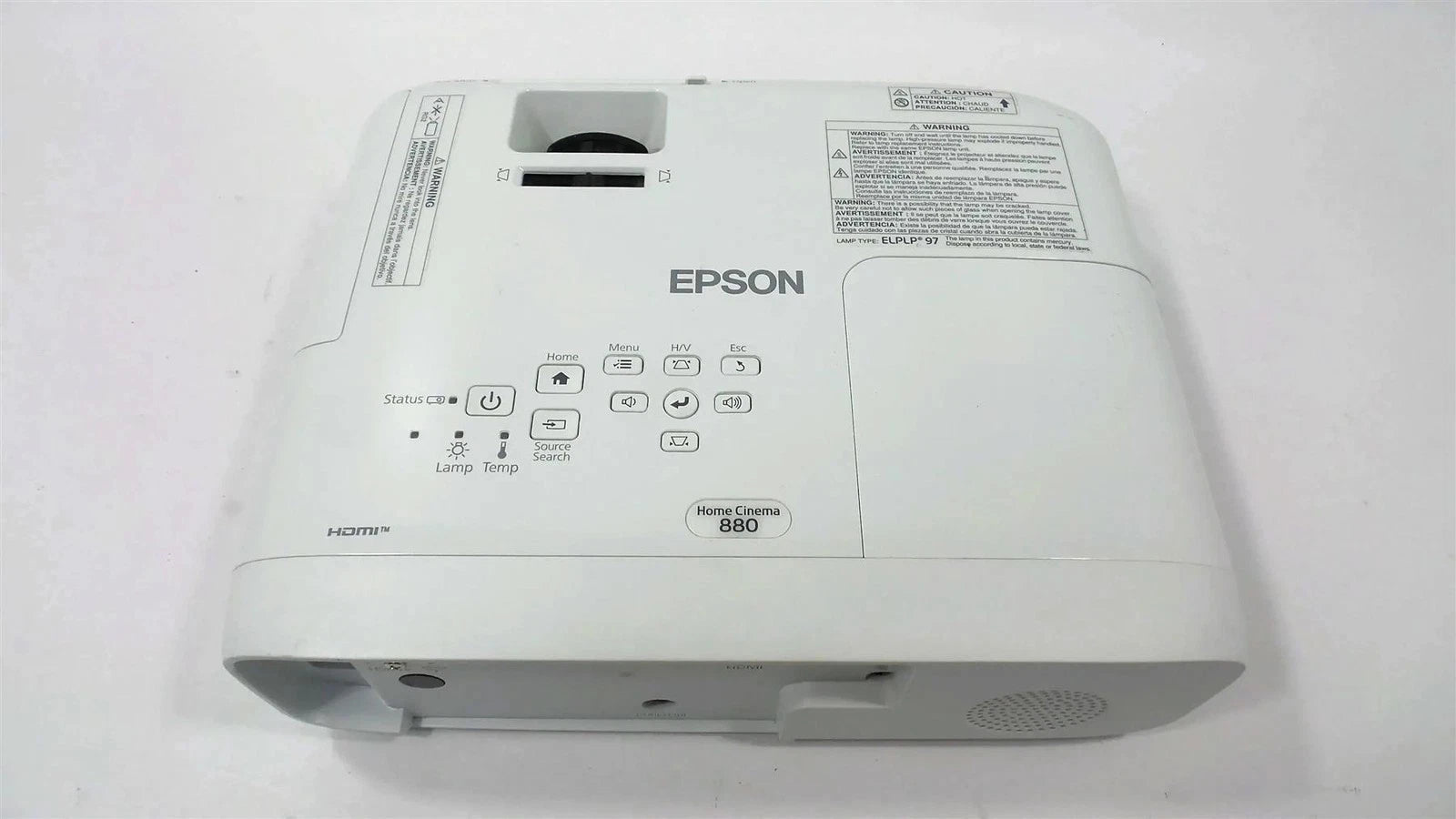 Epson Home Cinema 880 3LCD 330 Lumens Full HD Projector - 240 Hours