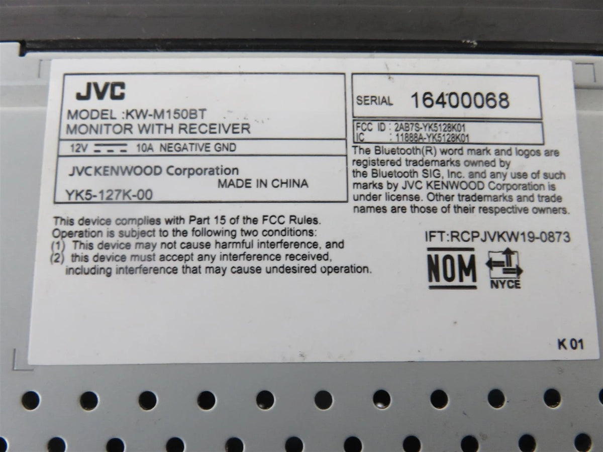 JVC KW-M150BT 6.8" 2DIN Multimedia AM FM USB Bluetooth Receiver Radio