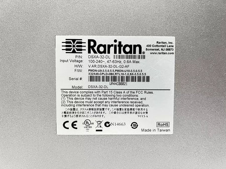 Raritan DSXA-32-DL Dominion Dual-Feed AC Power 32-Port Secure Console Server