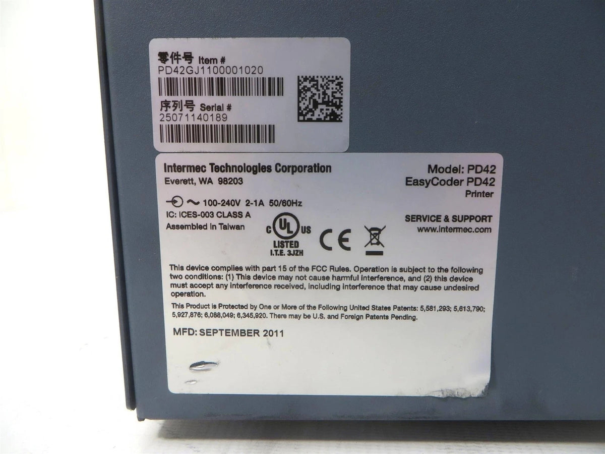 INTERMEC EASYCODER PD42 Thermal Label Printer PD42GJ1100001020