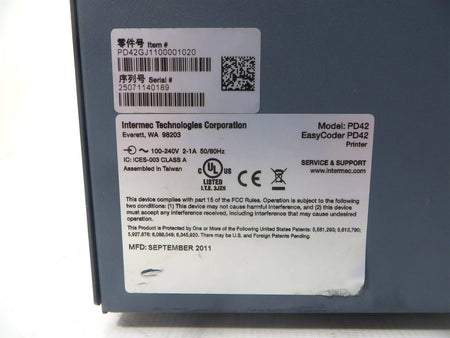 INTERMEC EASYCODER PD42 Thermal Label Printer PD42GJ1100001020