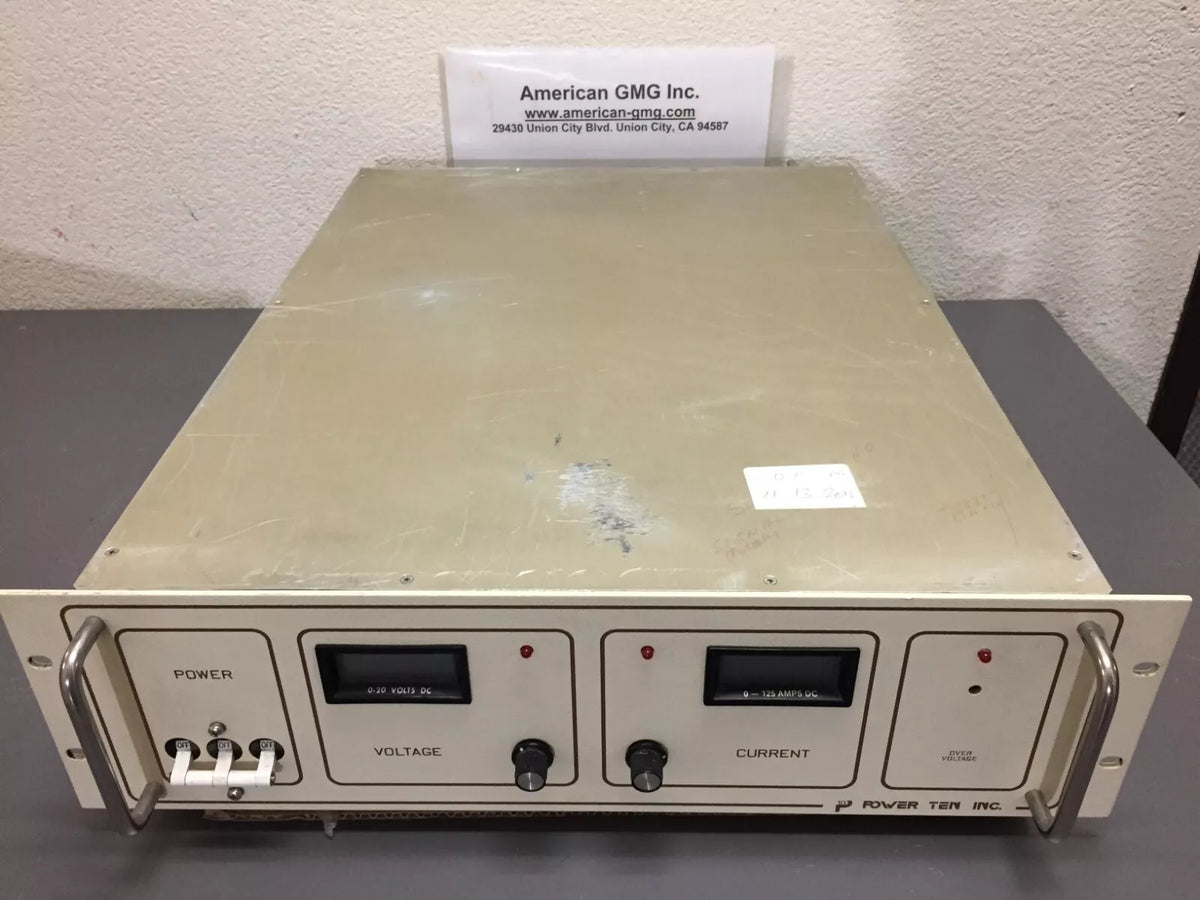 Power Ten 4600D-20125 DC Power Supply 0-20 Volts DC 0-125 AMPS Heavy Duty