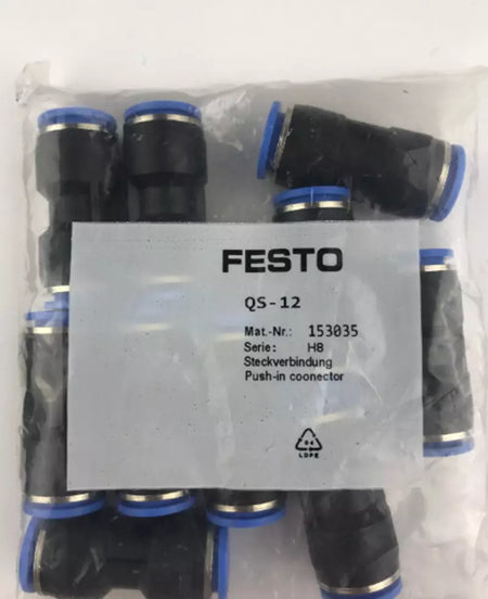 10pcs New FESTO Quick Connector QS-12 153035