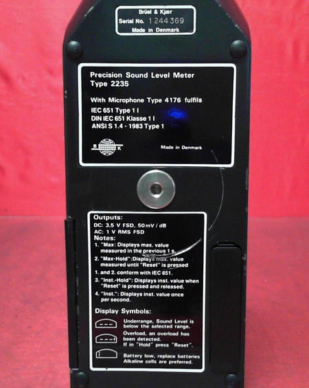 Bruel & Kjaer 2235 1244369 Sound Level Meter Kit