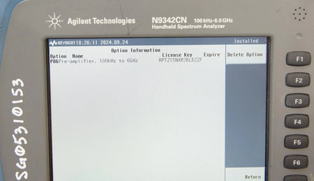 Keysight Agilent N9342C N 6GHz HSA Handheld Spectrum Analyzer OPT P06