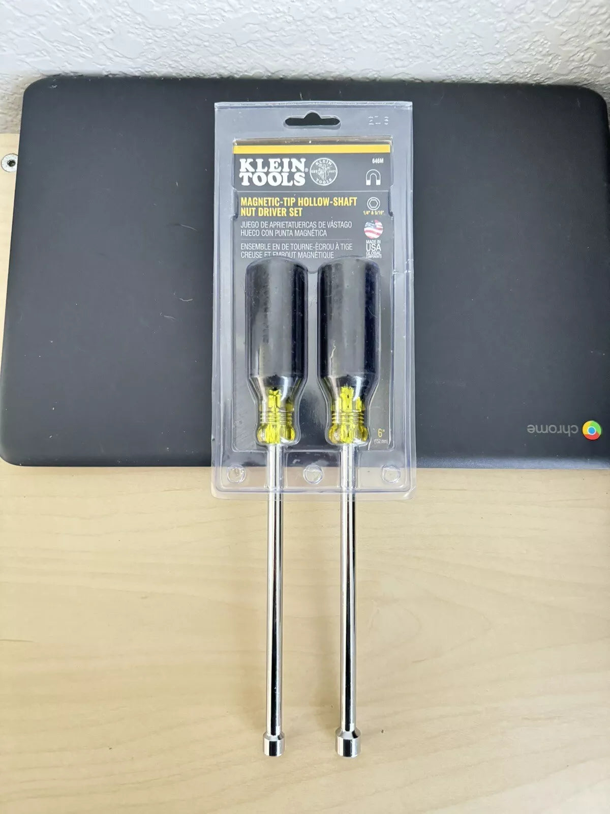 Klein Tools 646M Magnetic Tip Hollow Shaft Nut Driver Set 1/4” & 5/16”