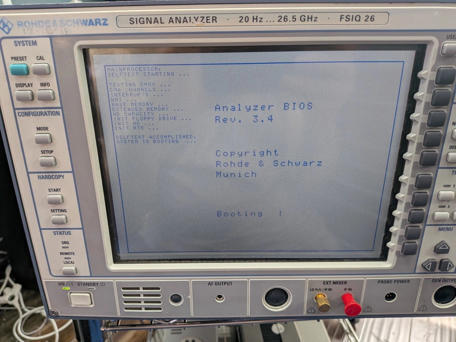 Rohde & Schwarz FSIQ26 20 Hz-26.5GHz Spectrum Analyzer Iq Ext Mixers Opt!  R&S