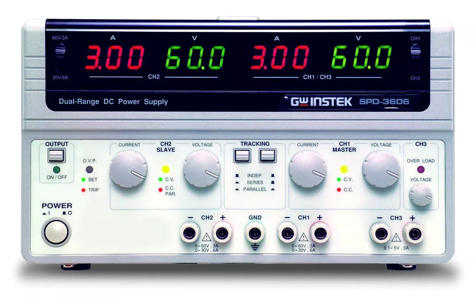 GW Instek SPD-3606 3 Channel Dual Range DC Power Supply 5V 3A