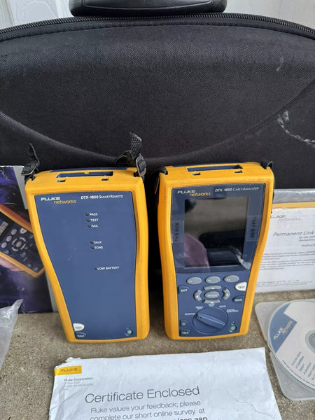 Fluke Networks DTX-1800 Cat6 Cat6a Cable Tester Analyzer Kit