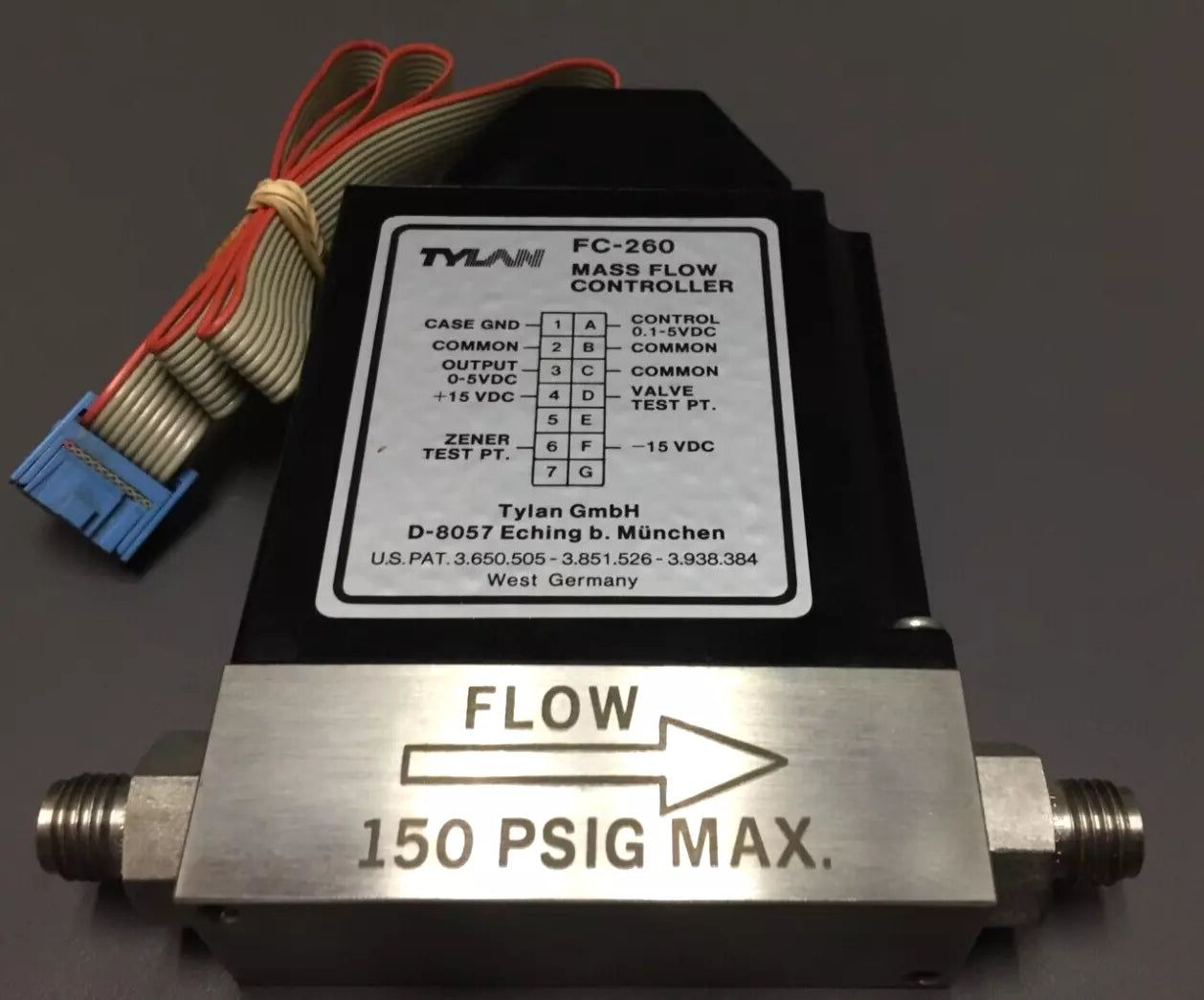 TYLAN Model FC-260 150 PSIG MAX, 5 SLM Gas N2 Mass Flow Controller