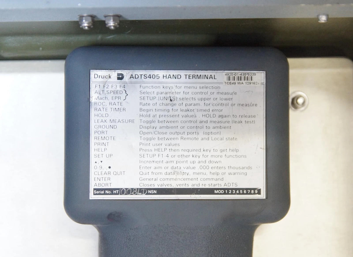 Druck ADTS405 Air Data Static Pitot Tube Airspeed Altimeter Test System