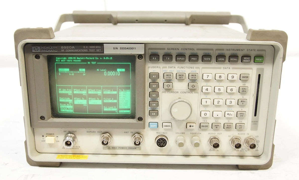 HP Agilent 8920A RF Communications Test Set / Spectrum Analyzer