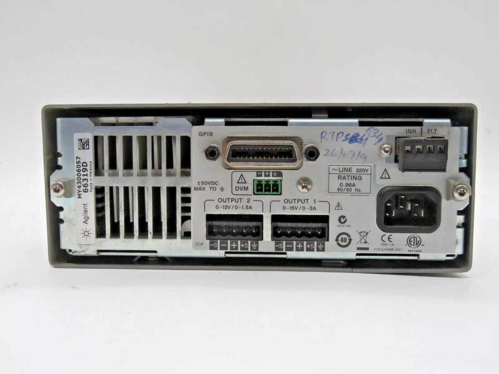 Agilent 66319D Dual Output Mobile Communications DC Source 220V Power Supply