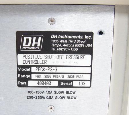 Fluke / DHI PPCK-P3-G Automated Pressure Controller / Calibrator AS-IS