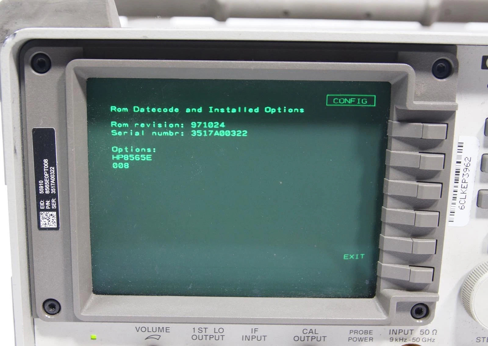 HP / Agilent 8565E Spectrum Analyzer 9KHz to 50GHz
