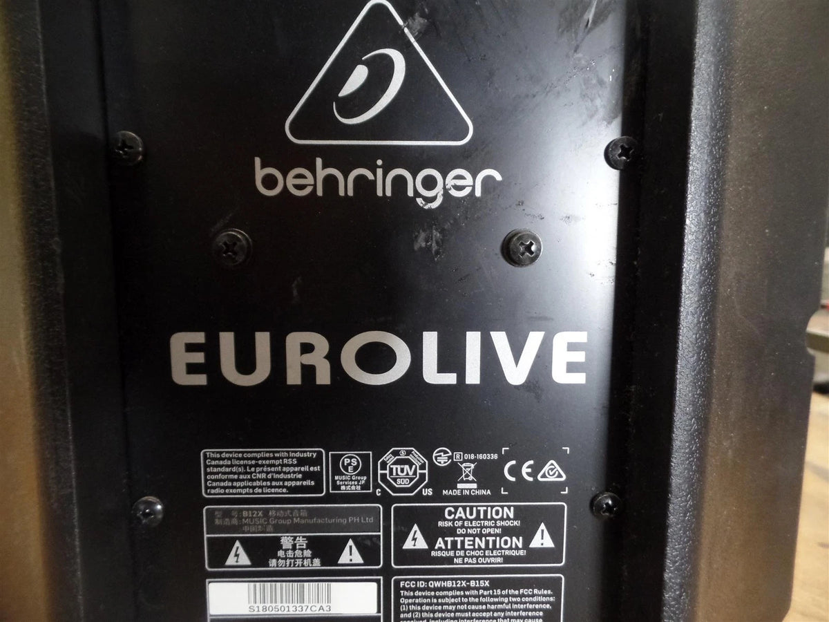 Behringer B12X 1000W 12 inch Powered Speaker -Black - Free Shipping.