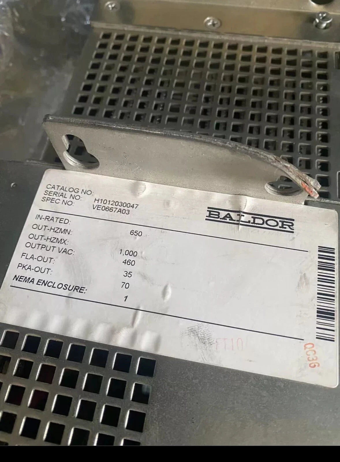 BALDOR VE0667A03 Industrial Motor 3-Phase 1/2 HP